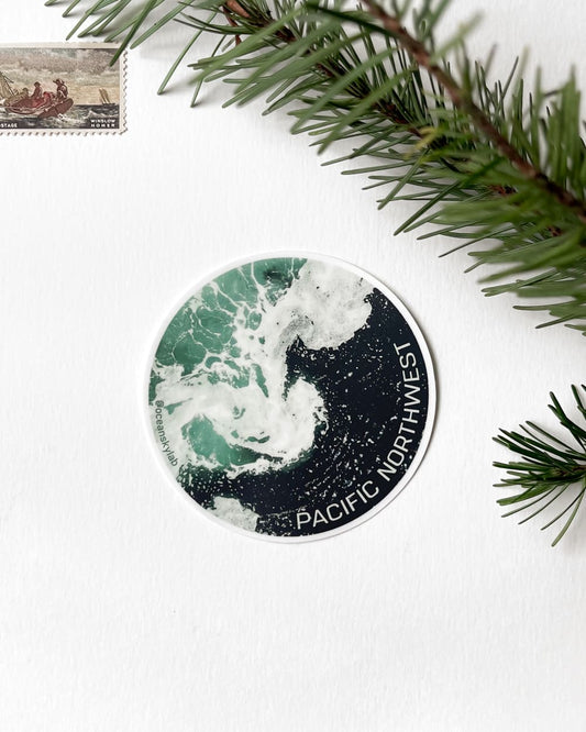 Sticker: Ocean Swirl Pacific Northwest